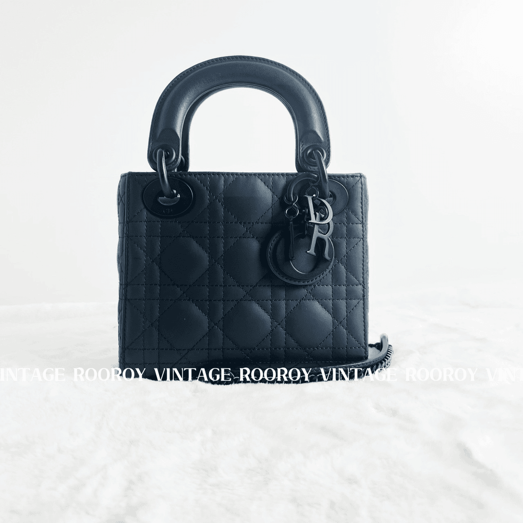 95新 DIOR/迪奥 迪奥DIOR dior 戴妃 三格黑色 黑扣 牛皮/6492