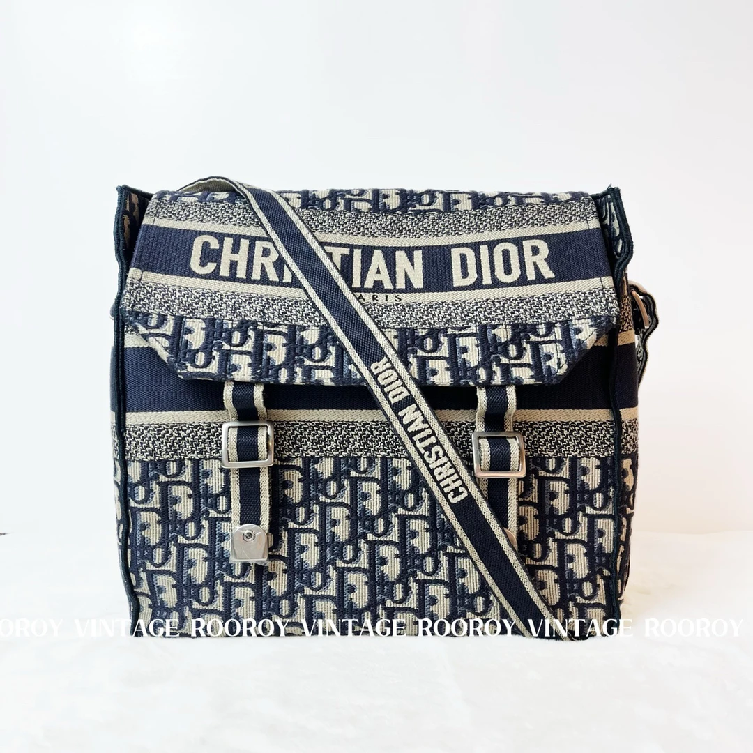 99新 LouisVuitton/路易威登 迪奥 DIOR Camp 邮差包 蓝色 /8650