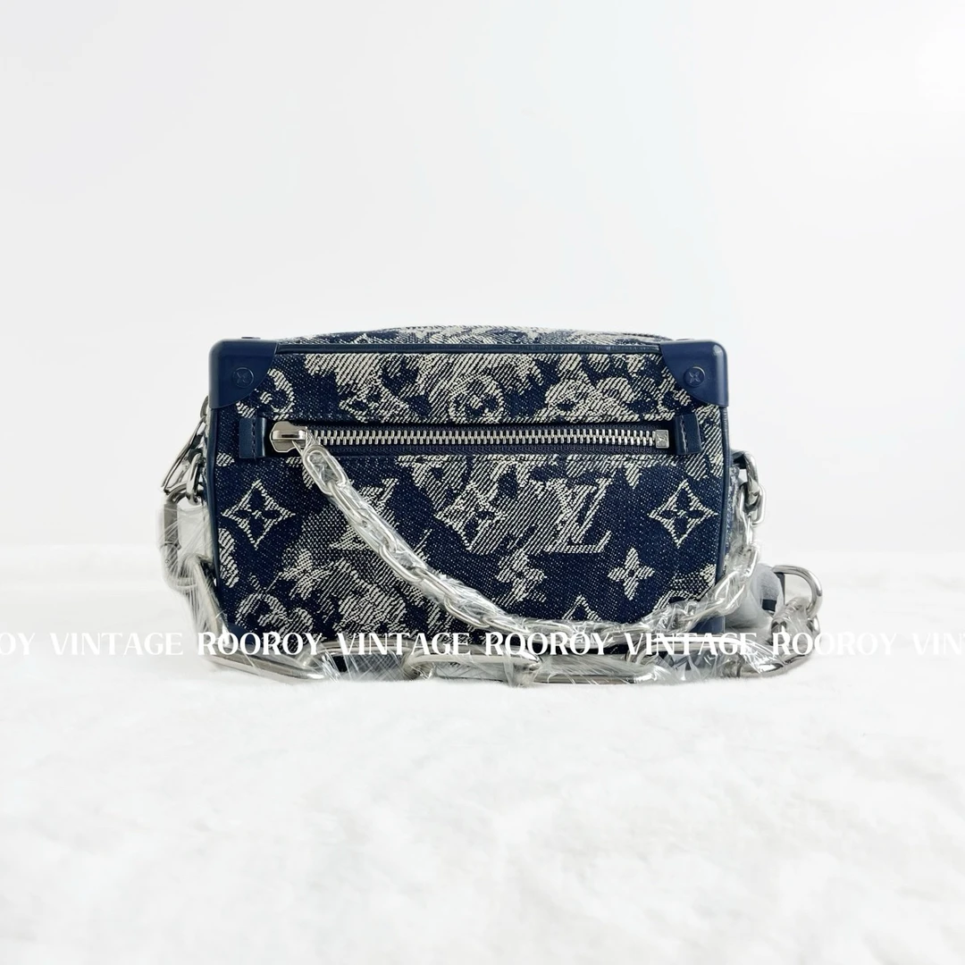 99新 LouisVuitton/路易威登 Soft truck盒子银扣丹宁链条包/6711