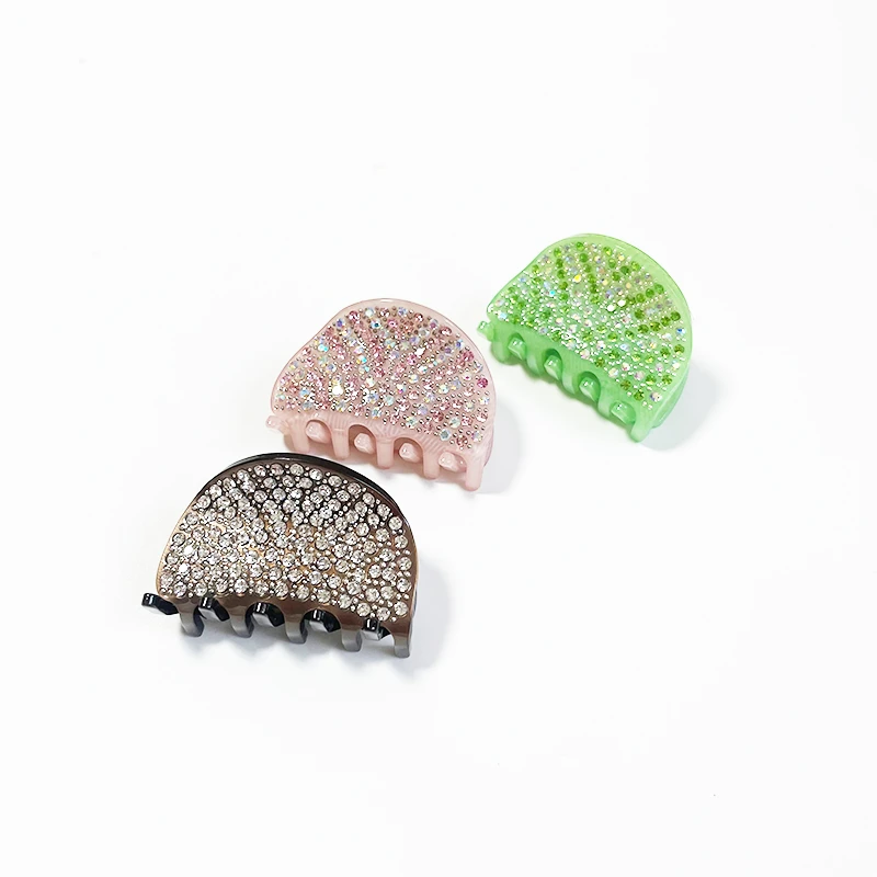 新品法式意大利尾单欧美时尚满钻中号小抓夹气质优雅马尾半抓包邮