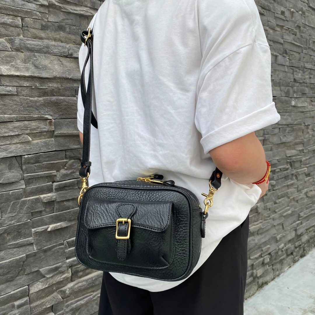 【真皮时代】女士单肩斜跨包时尚休闲百搭经典简约潮流肩包23511