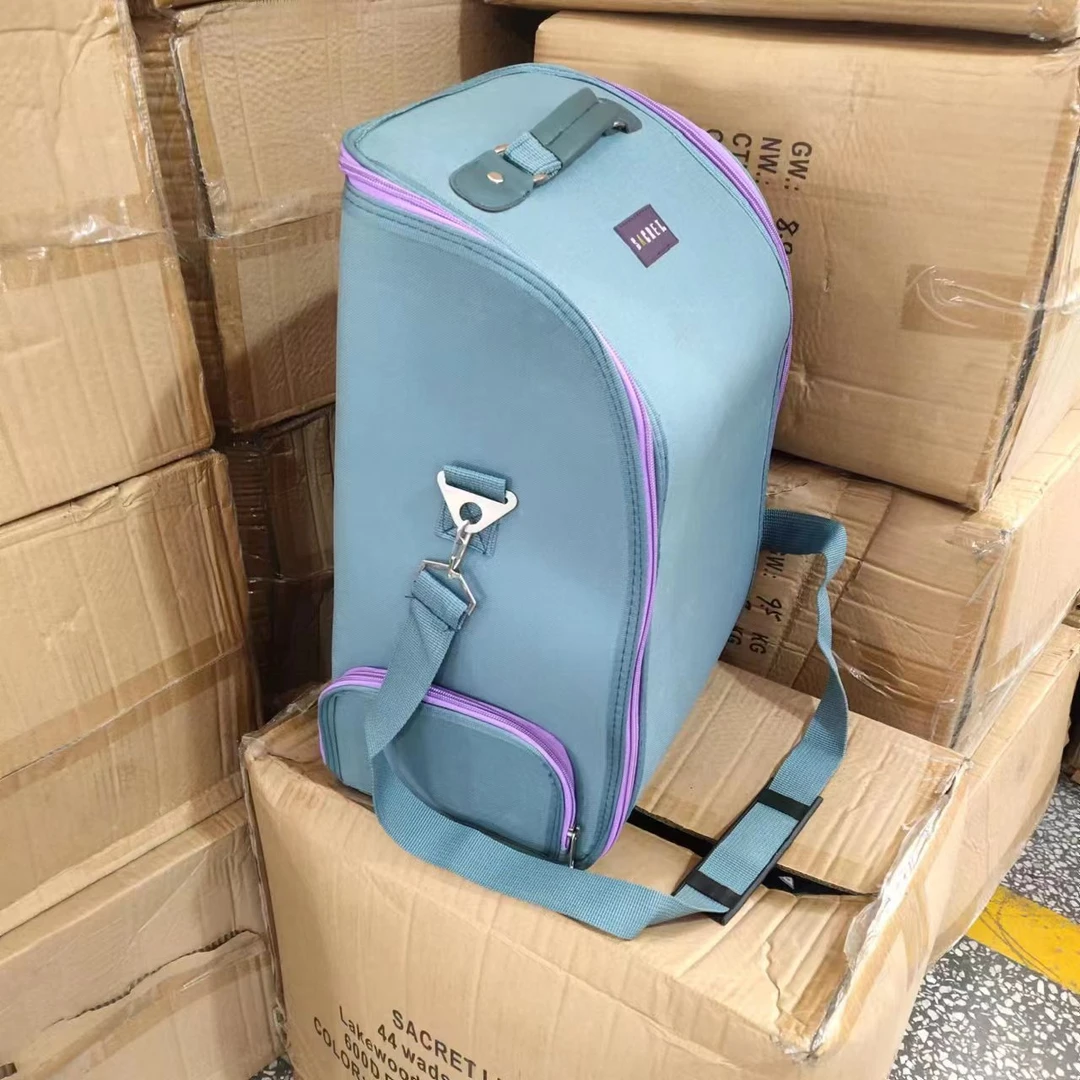 湖蓝色可折叠牛津布收纳包28*23*45