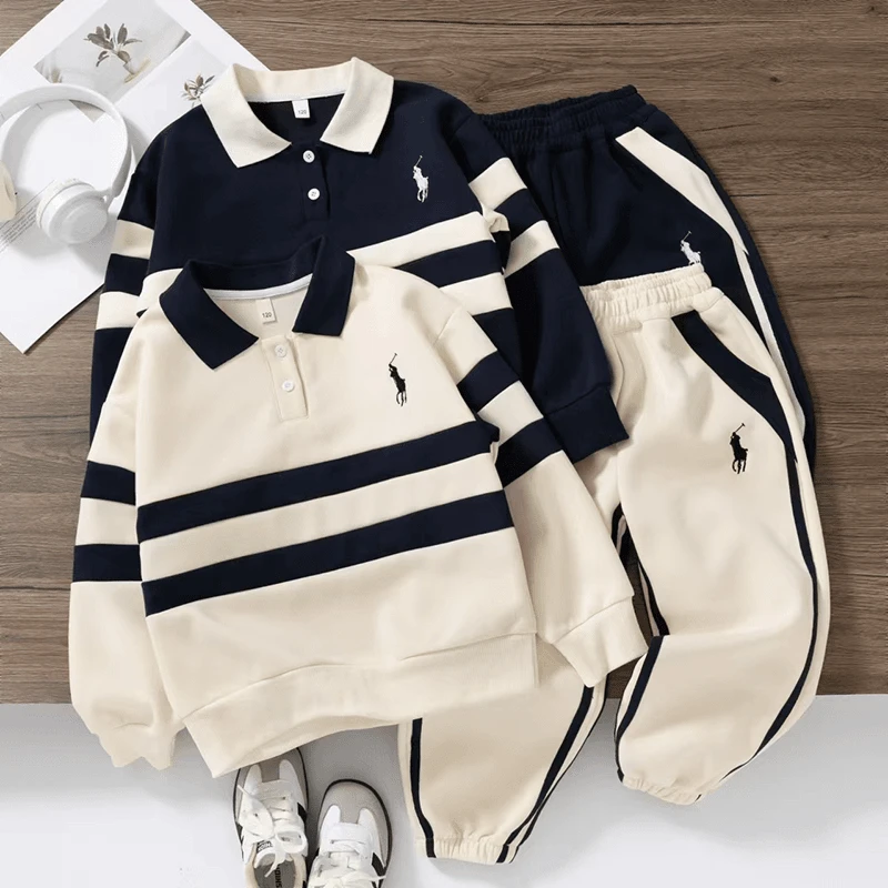 男童春装套装2024新款儿童运动服春秋中大童卫衣两件套男孩裤子帅