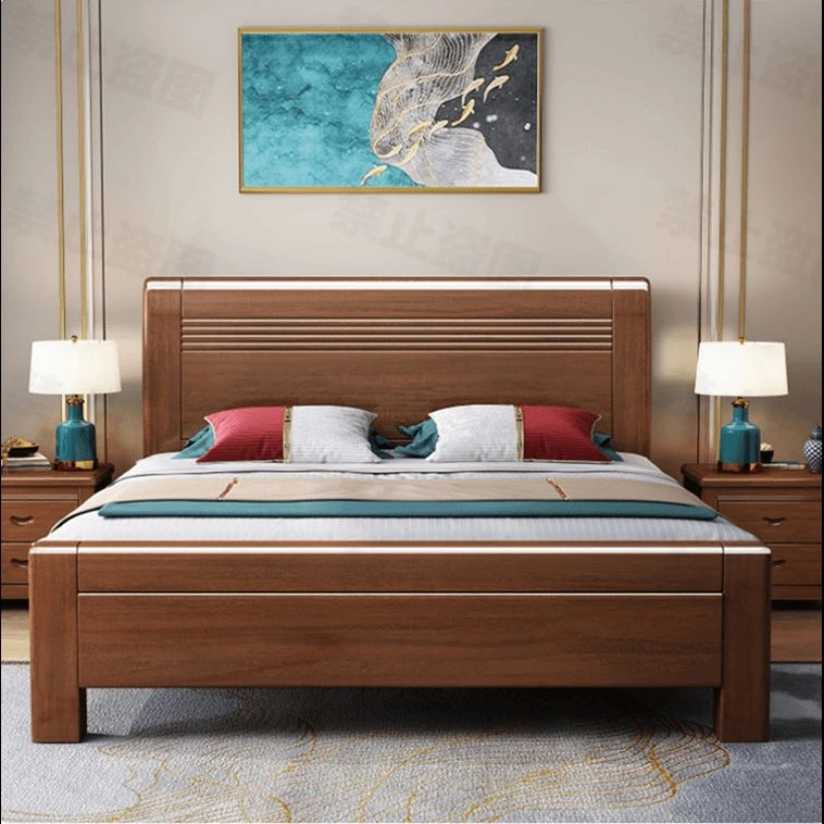 1.81.2m1.5单人床架双人床米米出租房家用实木床经济型现代简约用