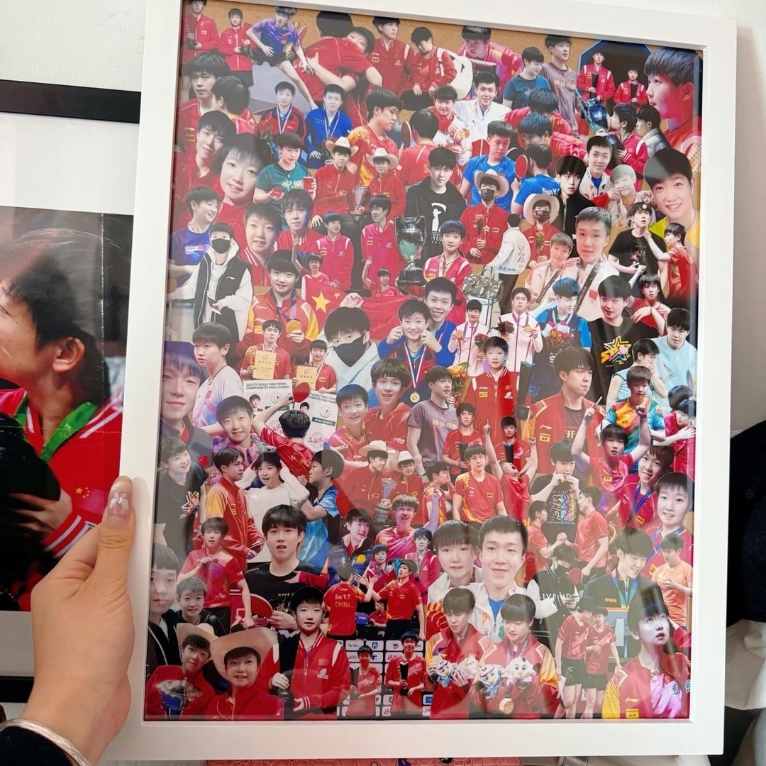 莎头组合diy相框孙颖莎王楚钦应援周边国乒莎头CP定制相框收藏照