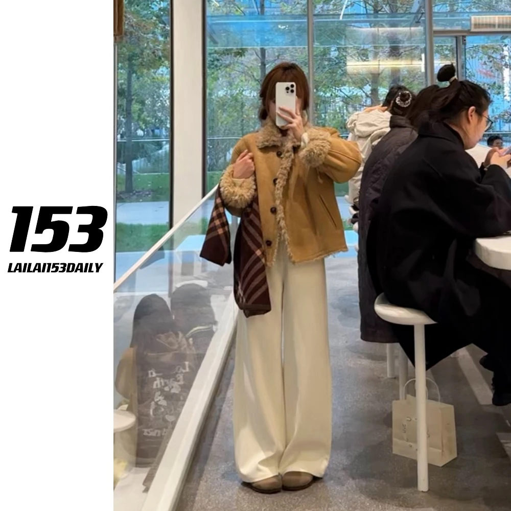 【153的日常】绵绵柔软直筒裤时尚休闲百搭秋冬休闲裤24DK938