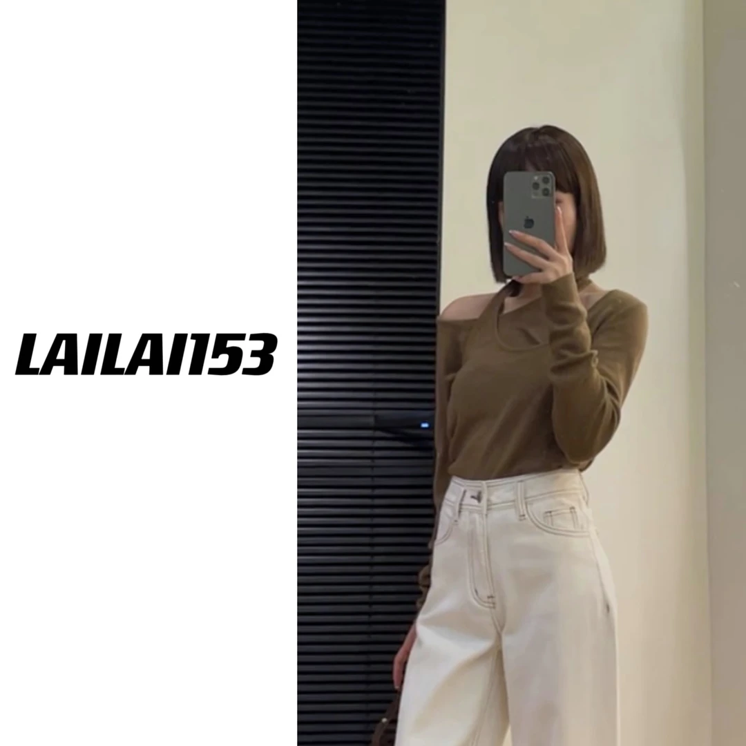 【153的日常】不规则挂脖上衣小个子女生秋季休闲百搭款23DZ012
