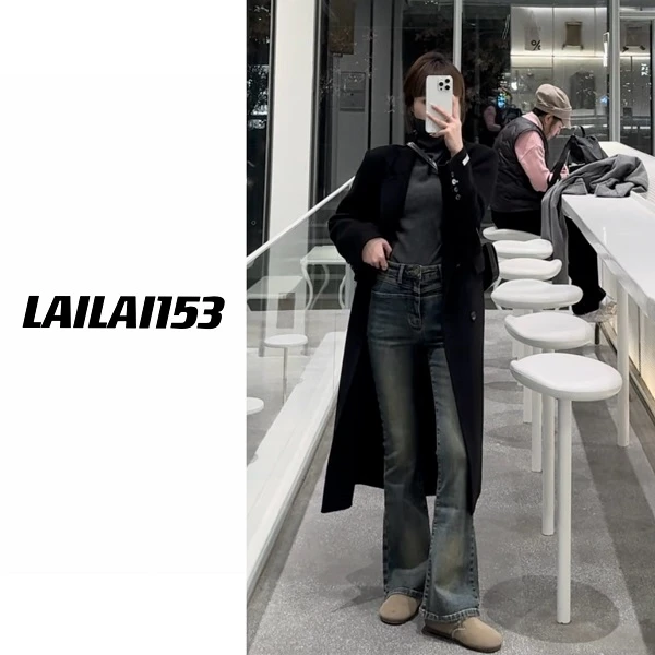 【153的日常】秋冬微喇裤小个子女生秋冬休闲百搭23QK212