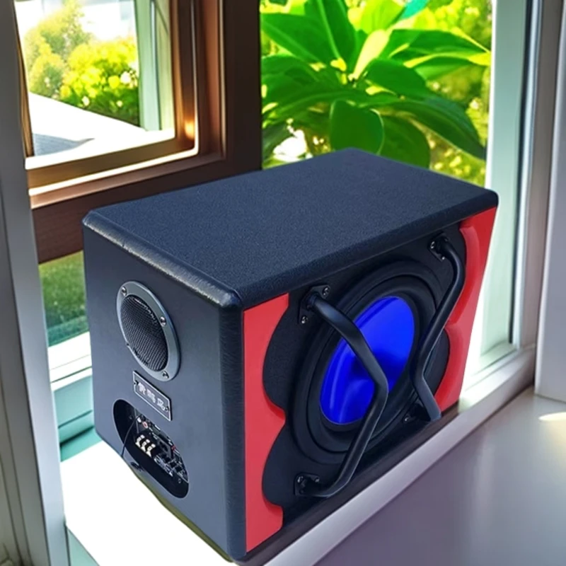 10寸大功率汽车改装重低音12v24v220v蓝牙音箱家用车载音响通用