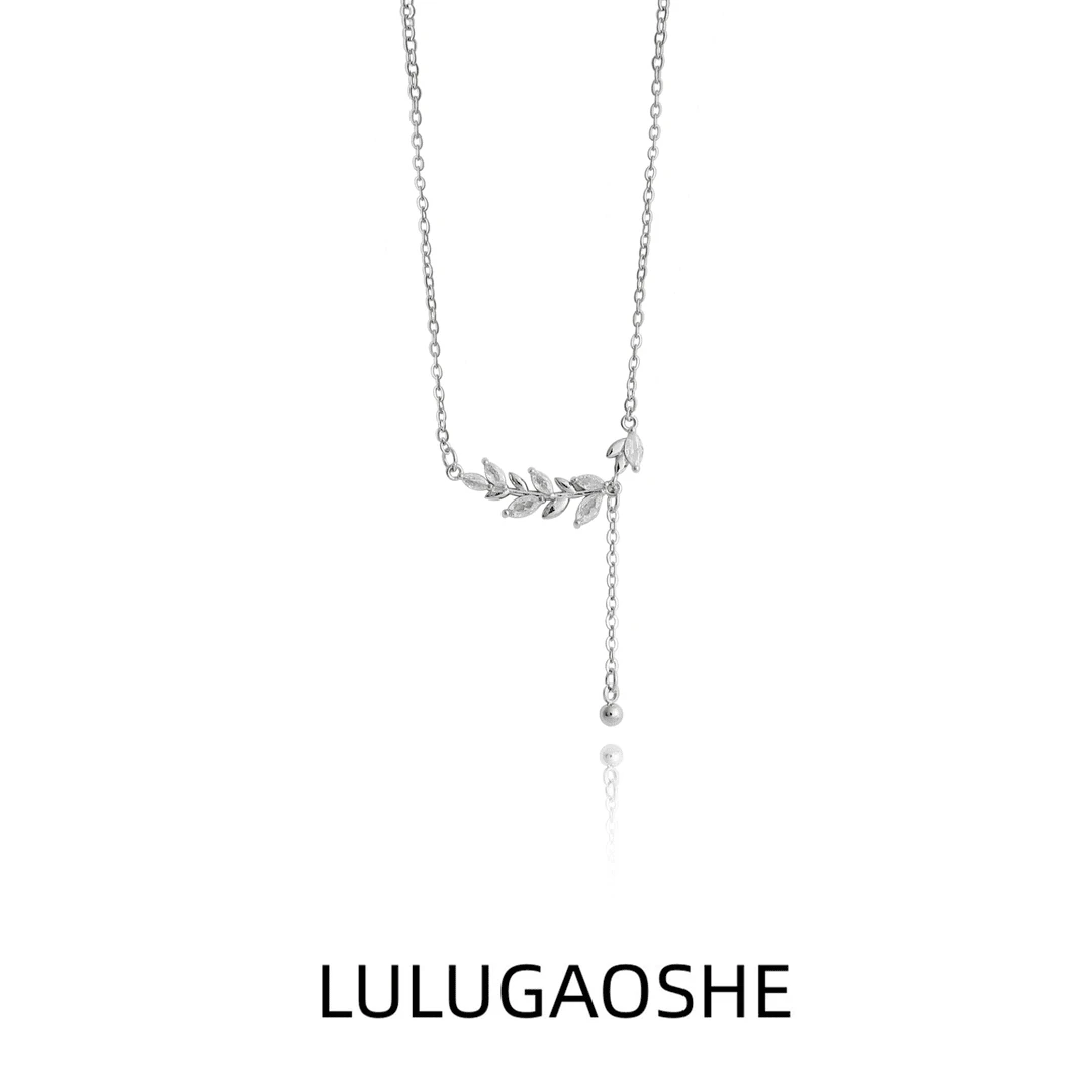 钛钢吊坠 c-1990穗穗平安项链女轻奢小众锁骨链闺蜜生日礼物