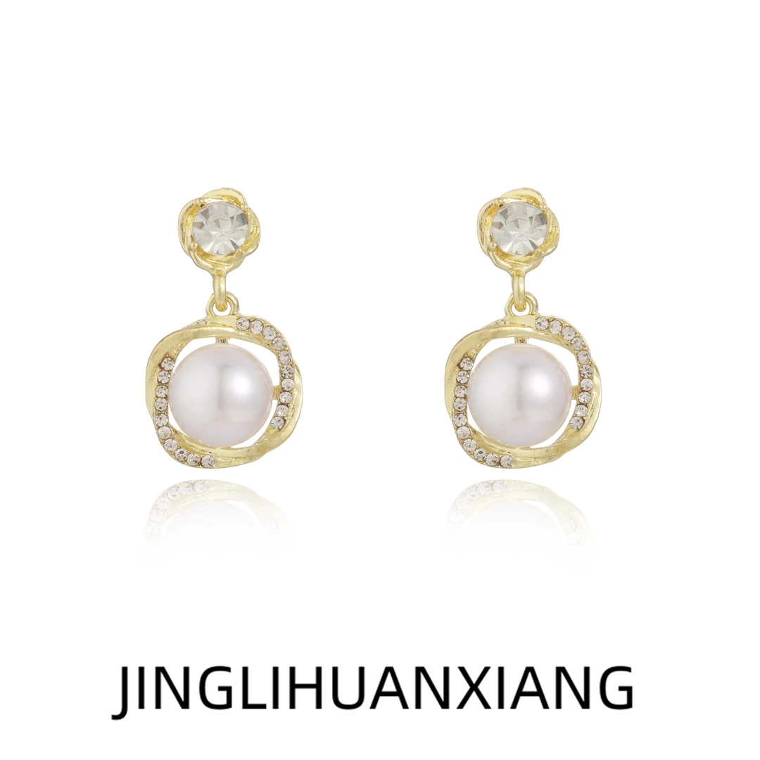 合金耳饰 c-291吊坠耳钉气质耳环轻奢高级感百搭耳饰新款潮耳坠