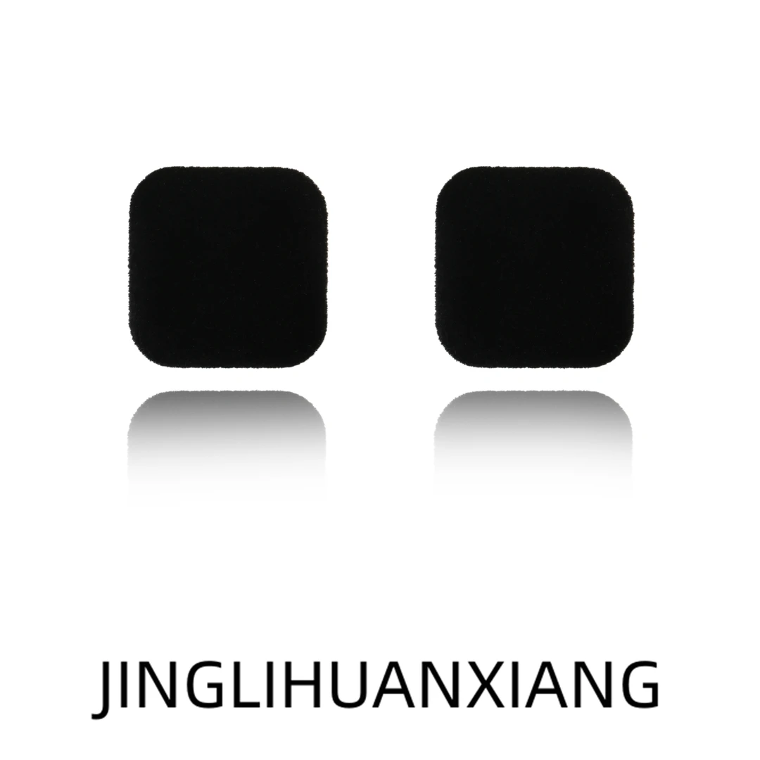 合金耳饰 c-827时尚百搭方块黑色丝绒秋冬耳饰高级感简约个性耳饰