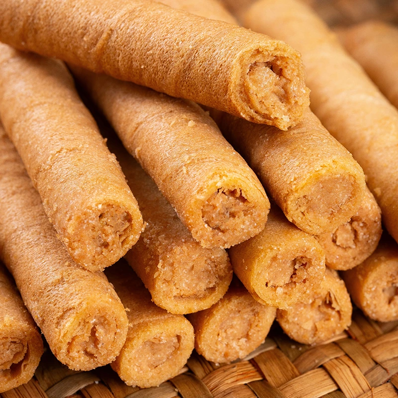 爆浆好吃爆浆花生蛋酥卷解馋下午茶休闲零食办公室