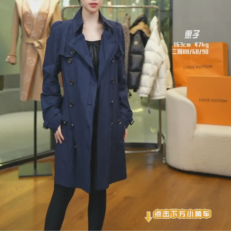 95新 BURBERRY/博柏利 2409246/UK14/金属丝混编微皱巴宝莉风衣