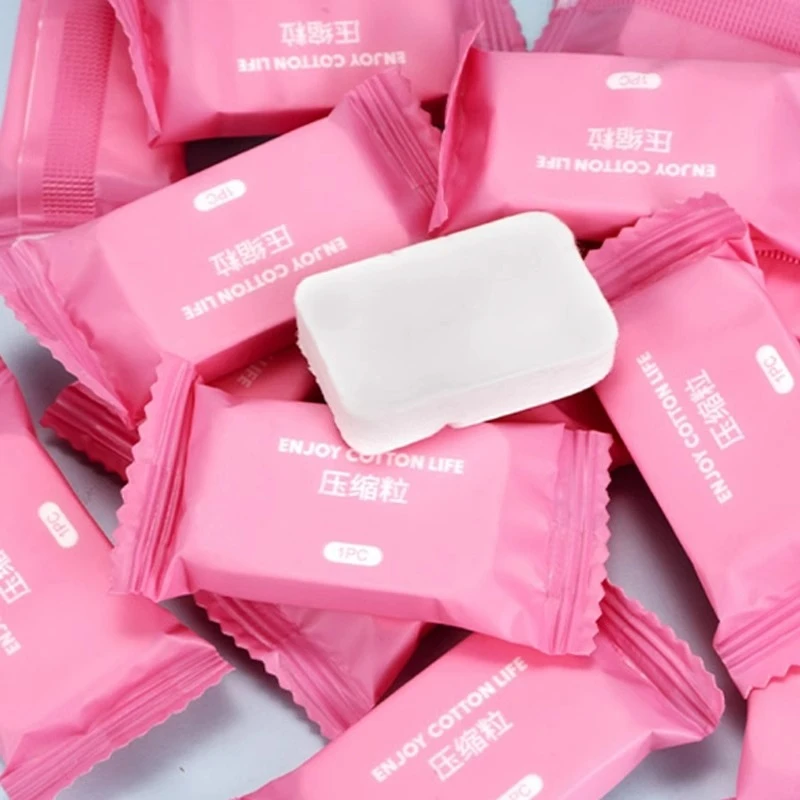 便捷一次性压缩纹绣棉片旅行装卸妆棉化妆湿敷纯棉单独包装卸甲棉