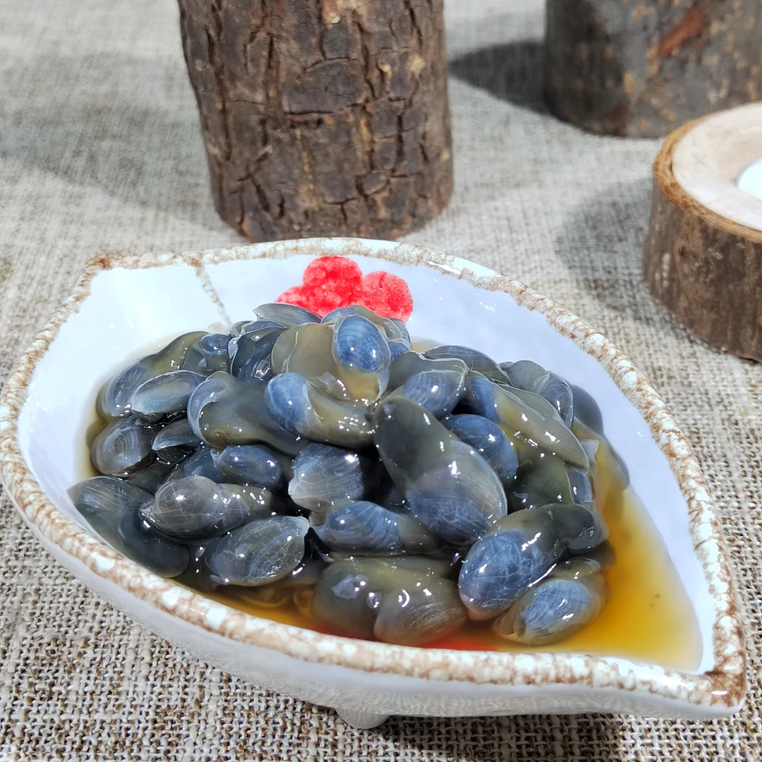 舟山新鲜桃花中大号黄泥螺无沙新鲜即食罐装160g/罐 下酒下饭菜