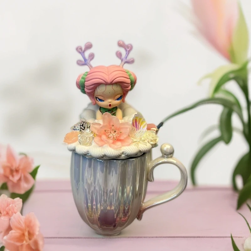 创意手工奶油胶DIY水杯少女心带盖网红水杯