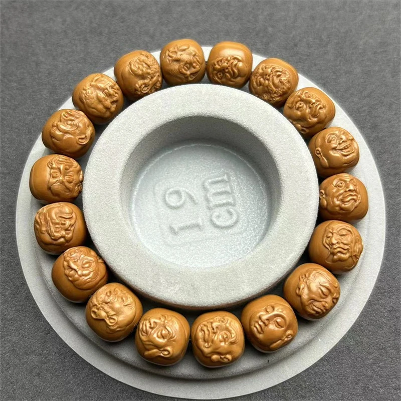 猴头十八罗汉手串龙炎料尺寸13.5mm浮雕工艺原生态手工全品无泡药