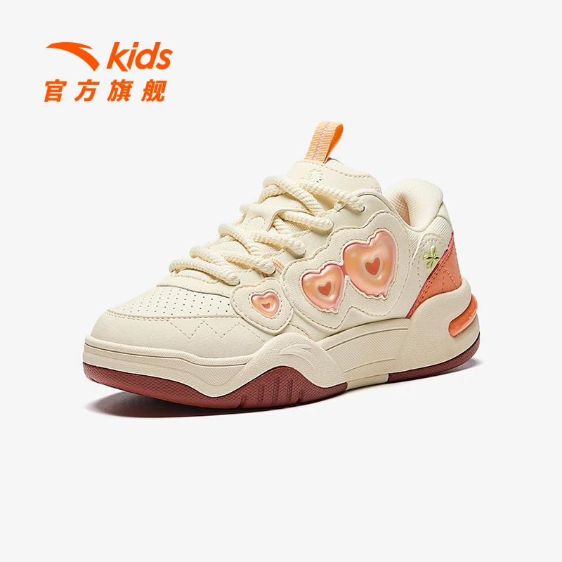 安踏儿童女大童板鞋冬季新舒适潮流时尚防滑耐磨青少年休闲板鞋