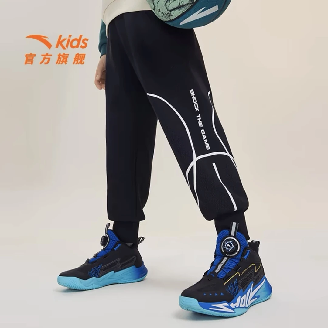 安踏儿童男大童运动长裤冬季款舒适时尚保暖青少年防寒运动长裤