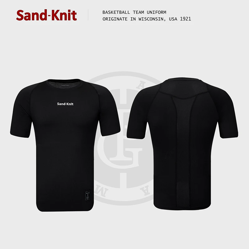 SandKnit/森耐特（仅剩大码）062成人紧身衣短袖T恤健身高弹速干