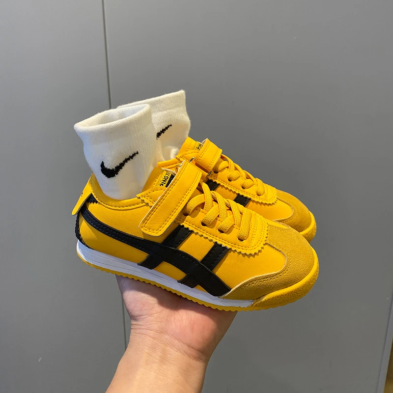 儿童鞋子2025春季新款男童休闲板鞋中大童阿甘鞋女童皮面运动鞋子