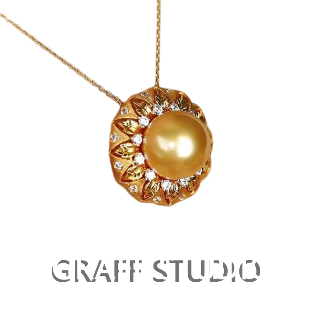 送证书运费险-奥地利金色海水珍珠吊坠C5121时尚