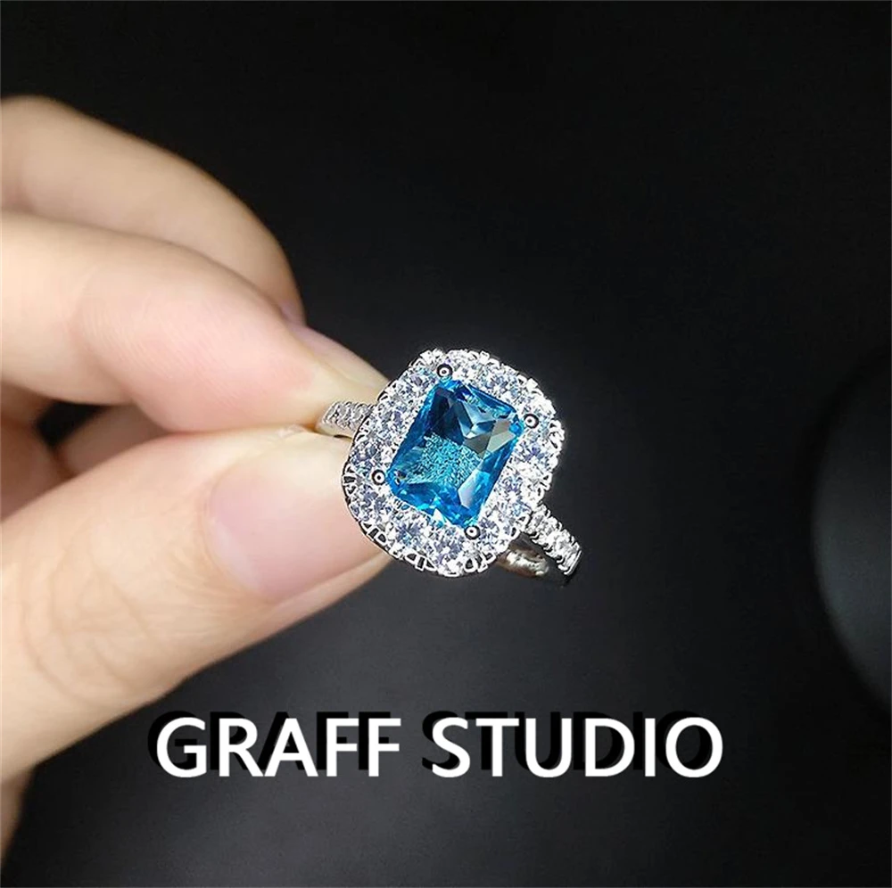 送证书运费险-奥地利蓝碧玺戒指C5243时尚