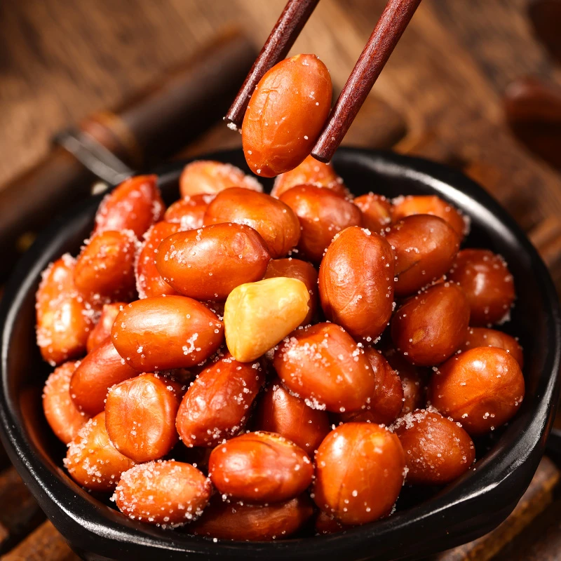 油炸花生米酥脆红皮独立小包装休闲零食下酒菜餐饮咸香散装食品脆