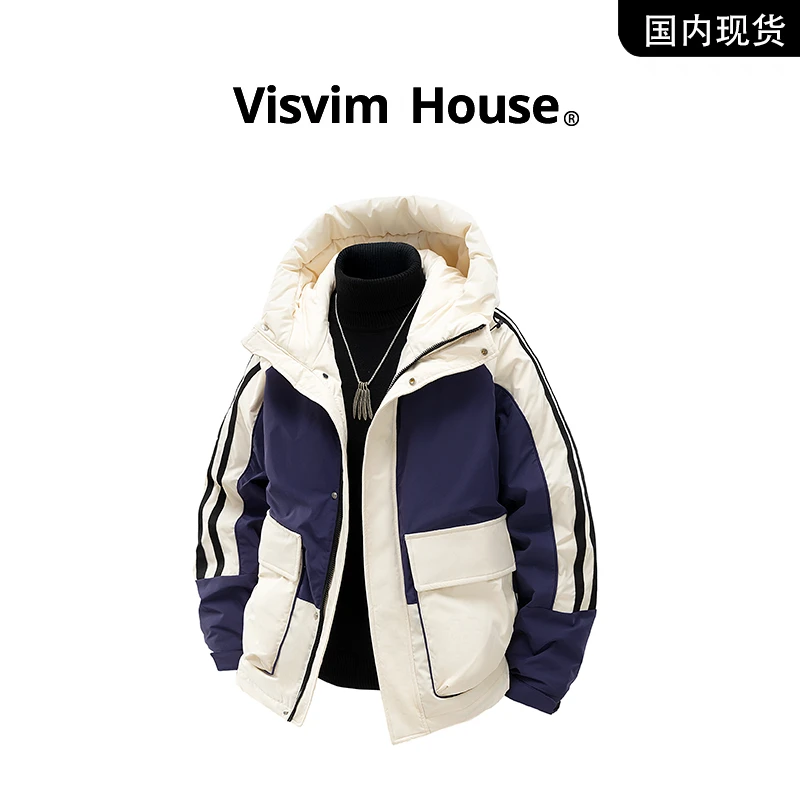【品牌现货撤柜清仓】VISVIM HOUSE冬季新款撞色加厚羽绒服外套男士
