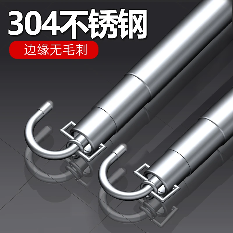 不锈钢晾晒被子神器晾衣杆伸缩免打孔晾衣架阳台专用架子万能便携