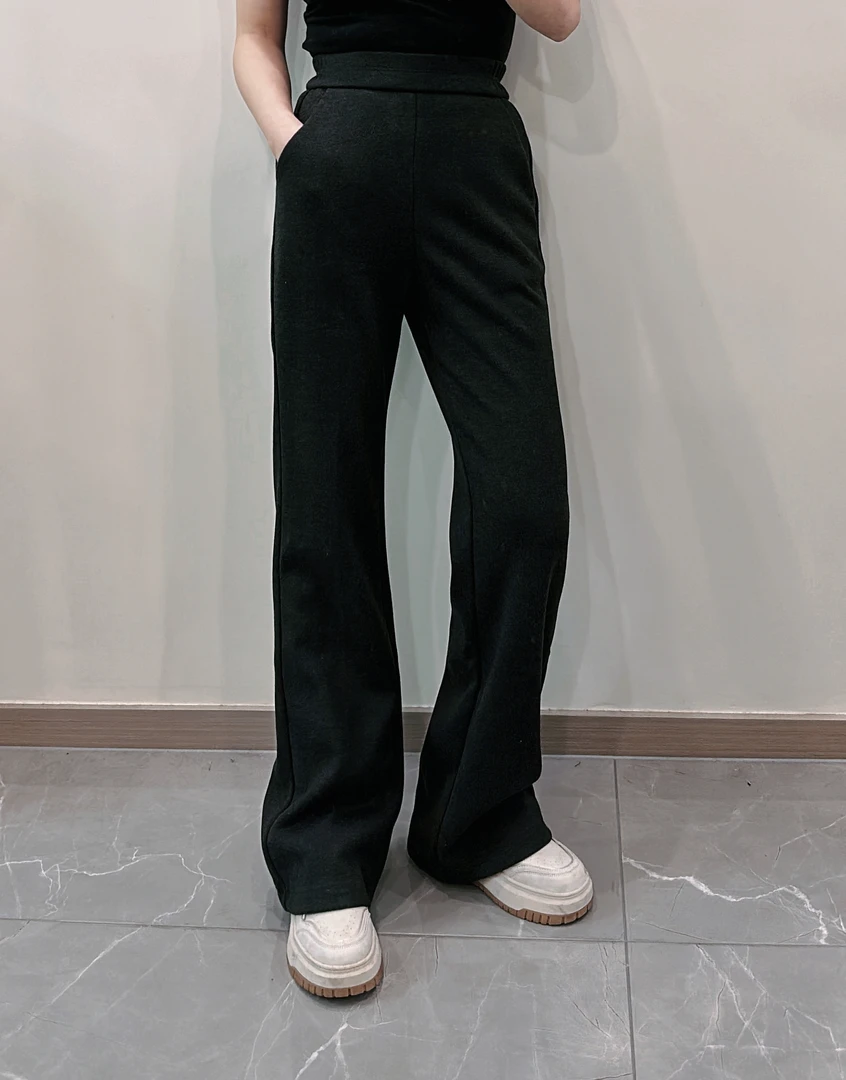 8692微喇叭羊毛裤)小CC女装时尚穿搭2024高定系列百搭羊毛微喇裤