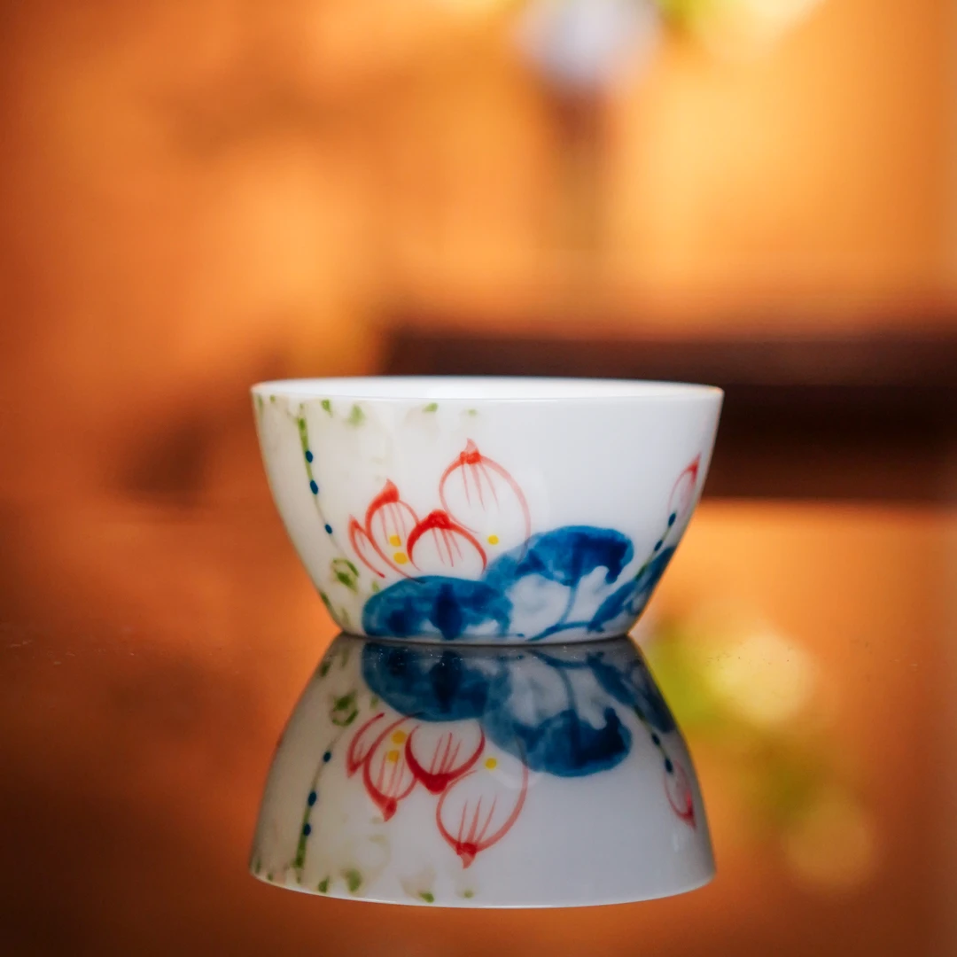 好物   荷花池塘小缸杯   陶瓷中式喝茶饮茶   CZB3346