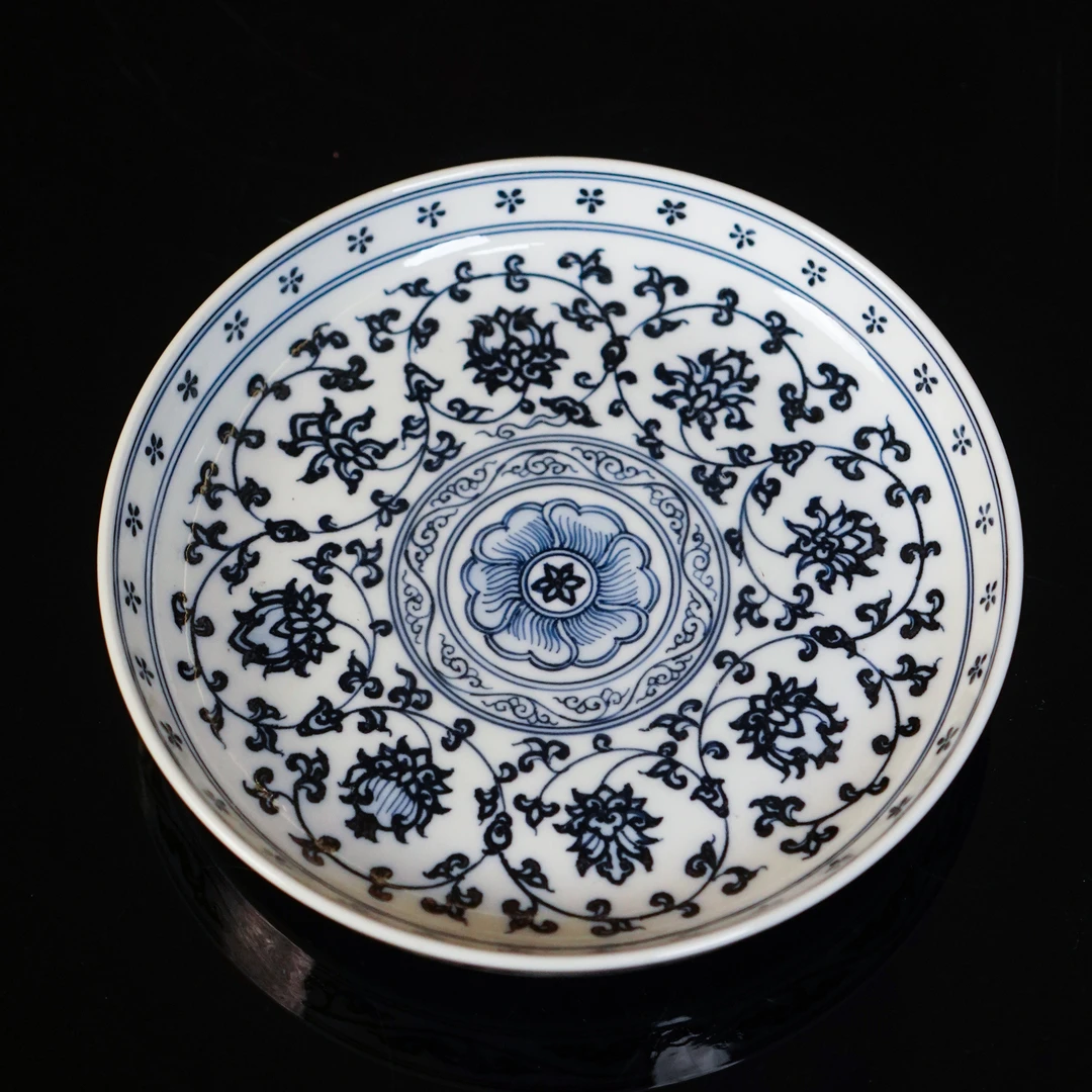 缠枝莲直口壶承  茶具茶杯纯手绘手工陶瓷  NH2264