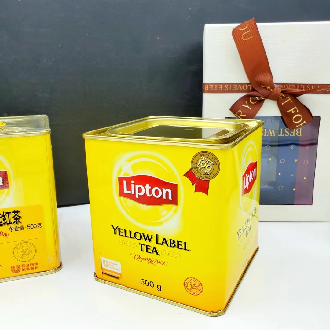【Lipton】 斯里兰卡原装进口黄牌铁罐特级红茶500g/罐