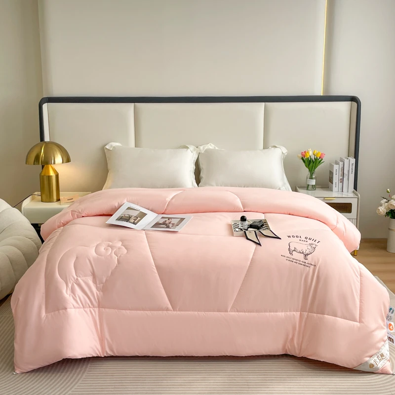 新澳洲羊毛被芯细绒冬被子恒温亲肤磨毛绒被羊羔绒贴身保暖吸湿