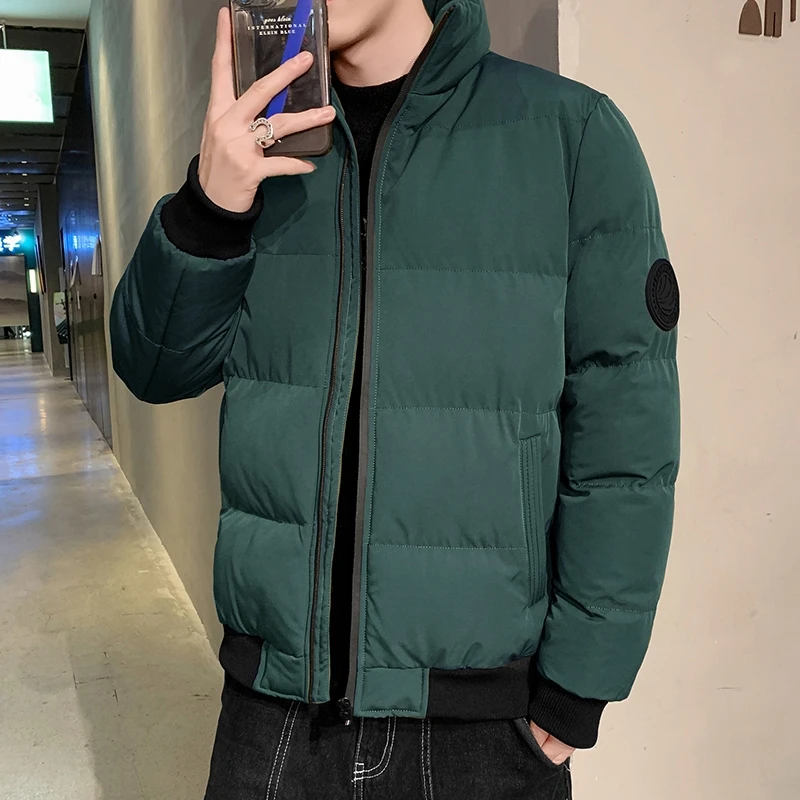 秋冬新款立领棉衣男士加厚保暖外套时尚潮流棉袄休闲外穿御寒棉服