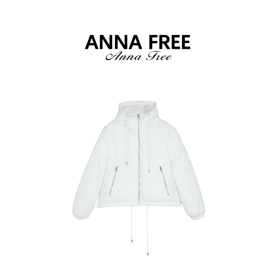 ANNA FREE 新款宽松简约保暖泡芙立领白鸭绒面包服ZCE24709