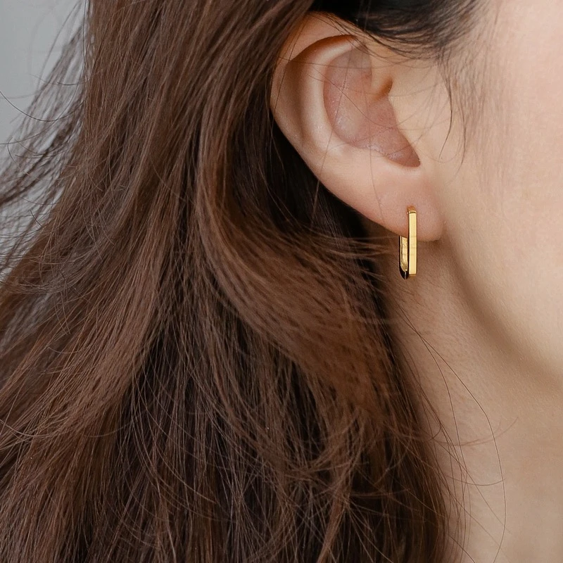 钛钢耳饰 法式ins冷淡风U形耳扣耳环设计感高级气质个性潮小众女