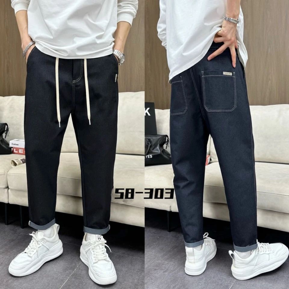 58-303/秋季简约时尚百搭小脚休闲男士牛仔裤