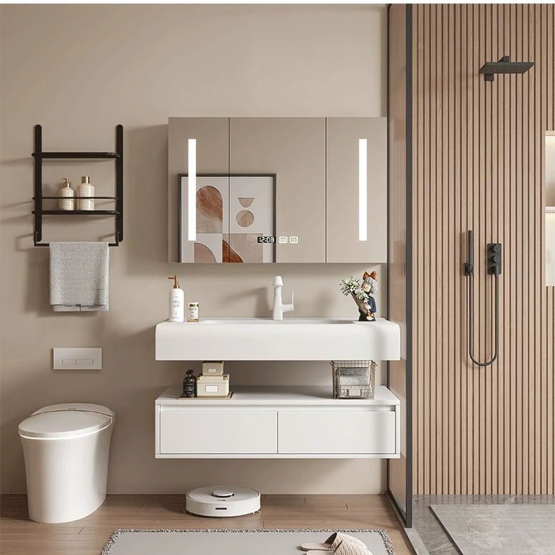 肤感可丽耐一体盆卫生间分体洗漱台洗手池洗脸盆柜组合浴室柜