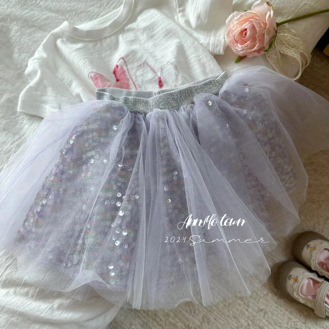 【现货】MM-242030  童装2024年夏季新款网纱半裙 星妈