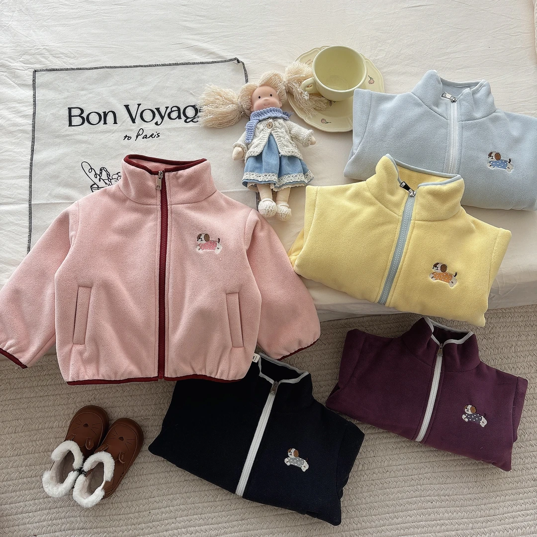 【现货】2024年冬季新款童装加绒加厚韩版棉衣外套 244-MMSL-244201