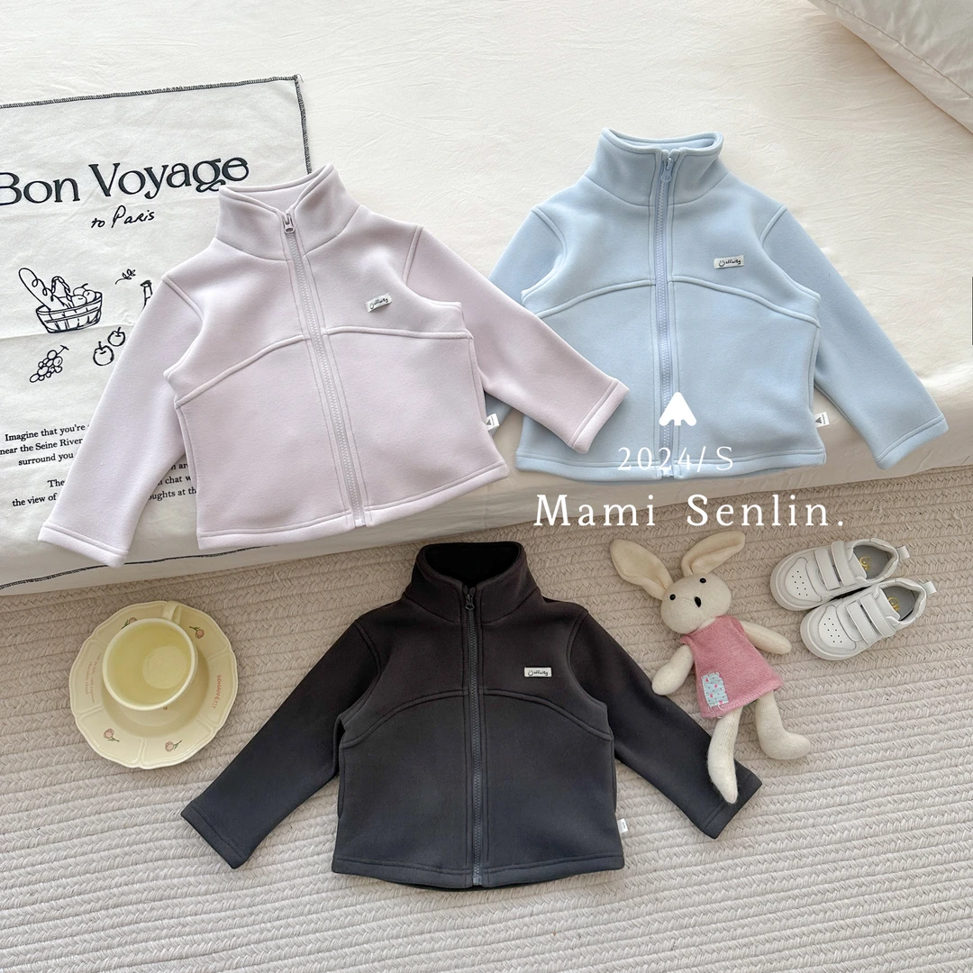 【现货】2024年冬新童装加绒加厚棉服立领保暖外套 244-MMSL-244150