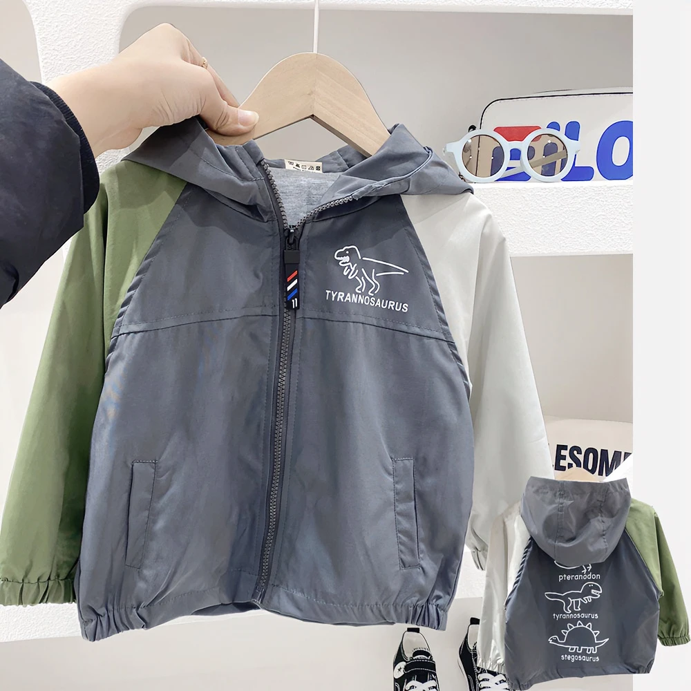 儿童风衣夹克外套2025新品春款童装男童插肩袖中大童防风上衣潮流