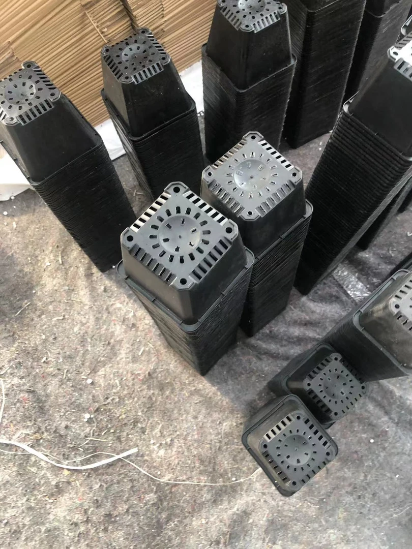 【清仓黑方】微瑕福利耐用多肉花盆10方12方14方18方韩式大方透气