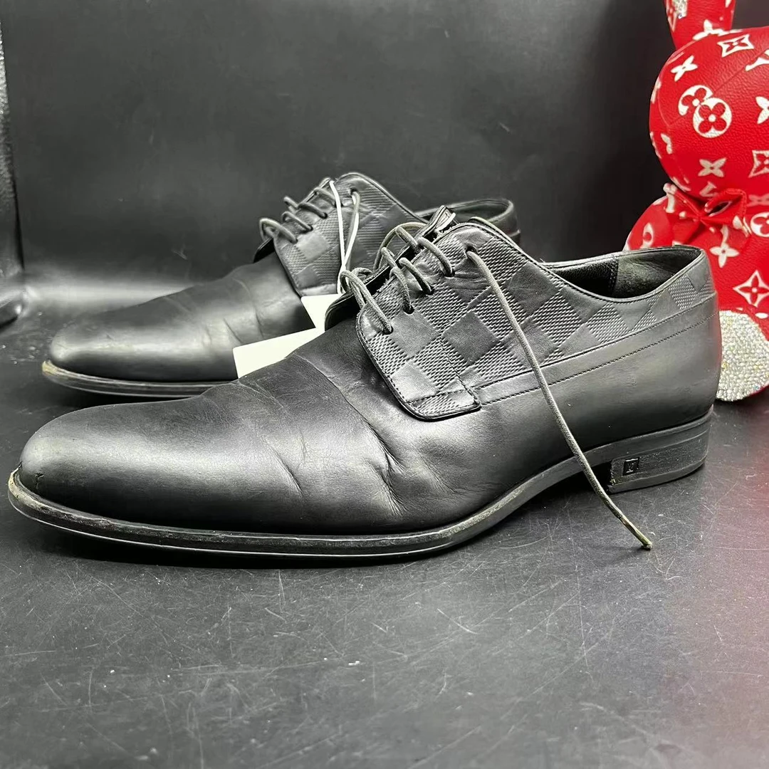 LouisVuitton/路易威登【聚星甄选】男士棋盘格皮鞋 40.5码 ddm503