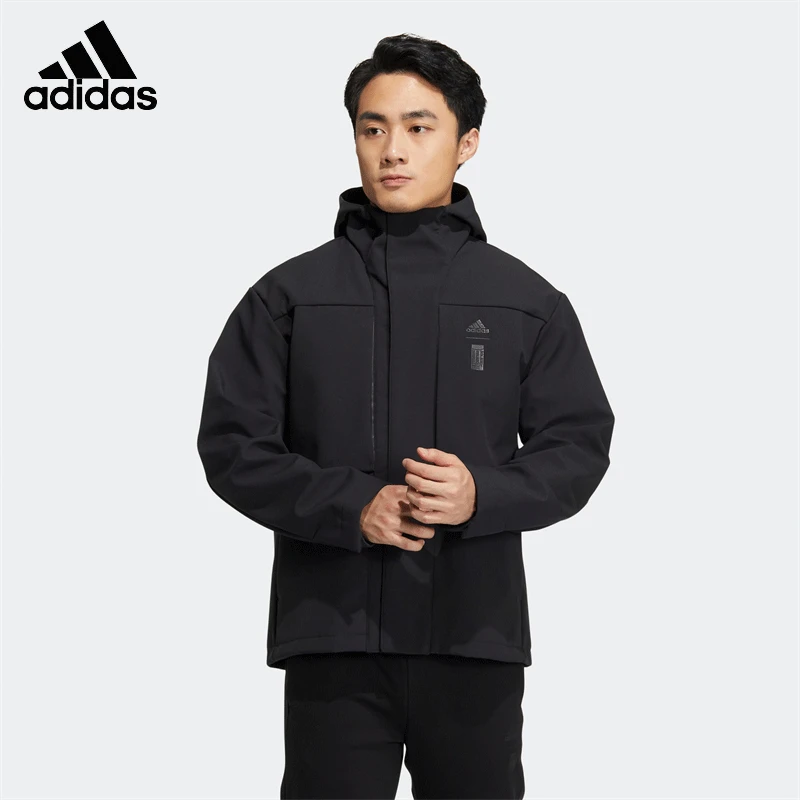 Adidas/阿迪达斯户外运动武极系列男装加绒连帽夹克外套HN8976