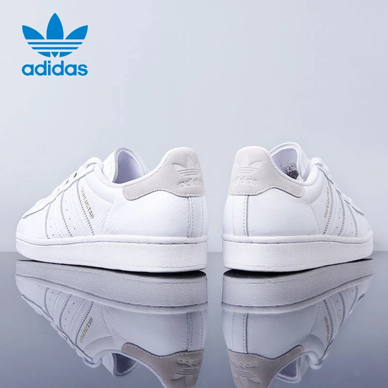 Adidas阿迪达斯三叶草SUPERSTARW女鞋经典贝壳头板鞋小白鞋GZ0866