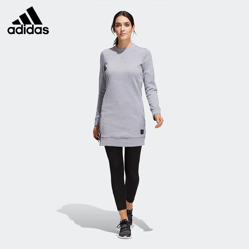 Adidas阿迪达斯女时尚上衣X W CREW SW中长款休闲运动卫衣GD9069